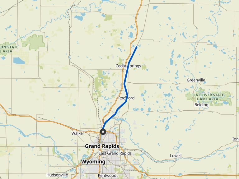 Grand Rapids to Sand Lake Fred Meijer White Pine Trail RennradTour